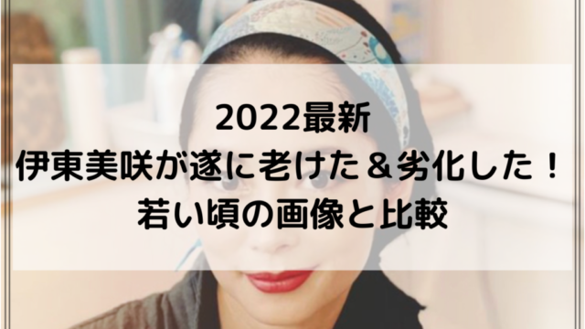 2022最新｜伊東美咲が遂に老けた＆劣化した！若い頃の画像と比較