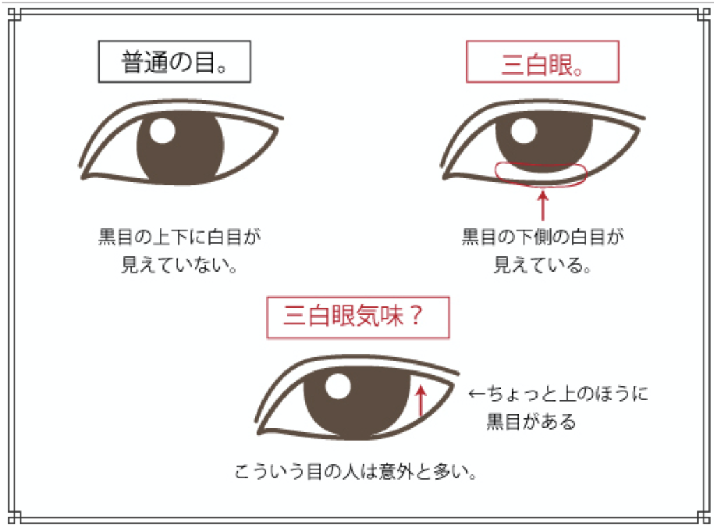三白眼のイメージ図